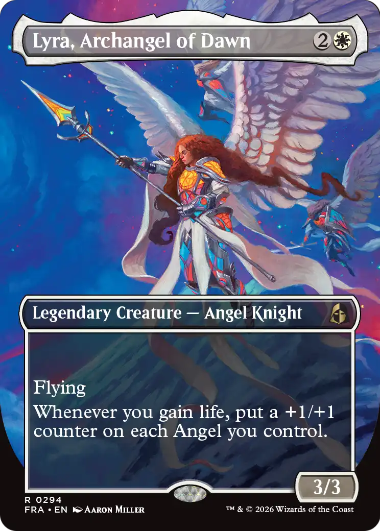 Lyra, Archangel of Dawn - Rare Legendary Creature — Angel Knight card from Reality Fracture