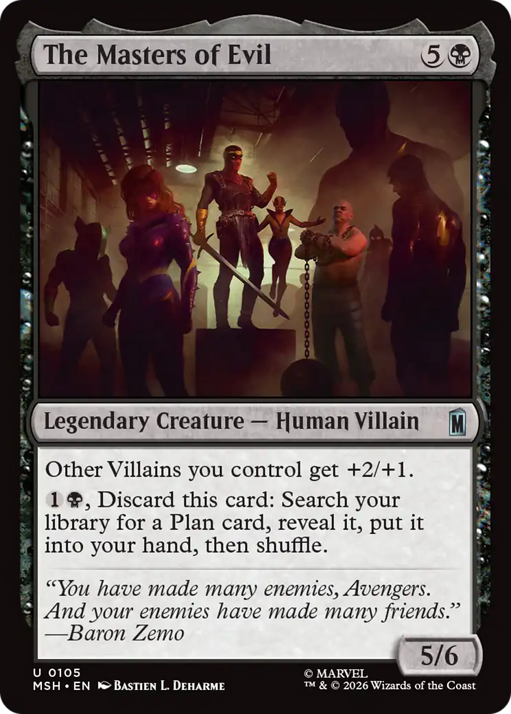 The Masters of Evil - Uncommon Legendary Creature — Human Villain card from Marvel Super Heroes