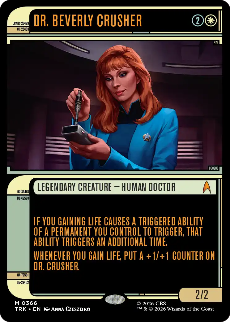 Dr. Beverly Crusher - Mythic Legendary Creature — Human Doctor card from Star Trek