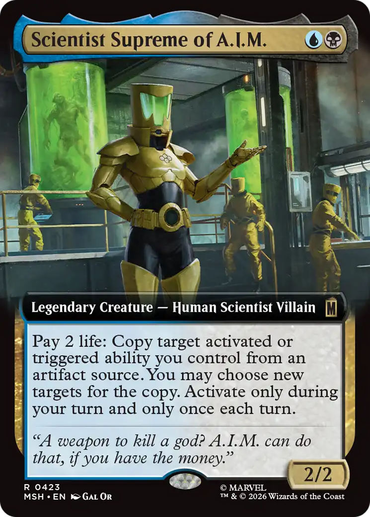 Scientist Supreme of A.I.M. - Rare Legendary Creature — Human Scientist Villain card from Marvel Super Heroes