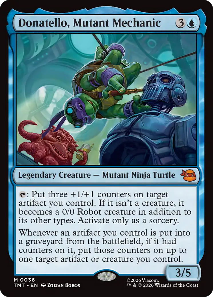 Donatello, Mutant Mechanic - Mythic Legendary Creature — Mutant Ninja Turtle card from Teenage Mutant Ninja Turtles