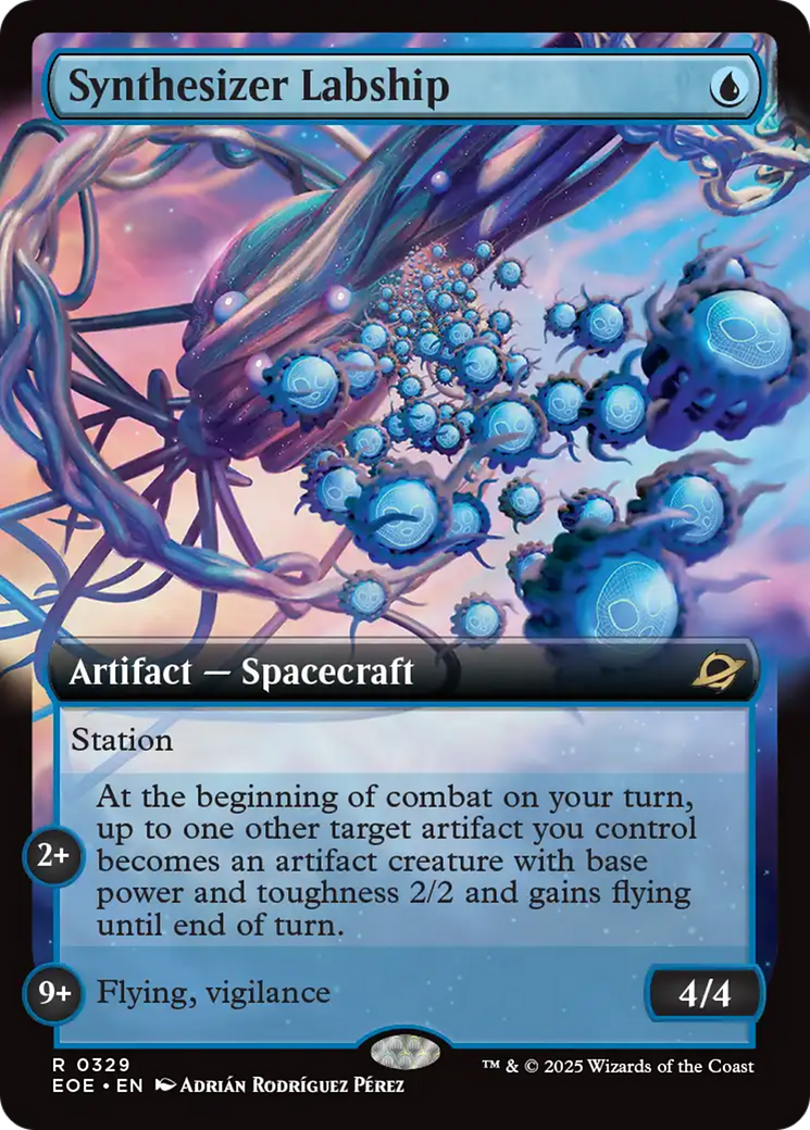 Synthesizer Labship - Rare Artifact — Spacecraft card from Edge of Eternities