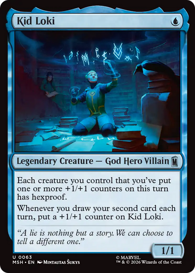 Kid Loki - Uncommon Legendary Creature — God Hero Villain card from Marvel Super Heroes