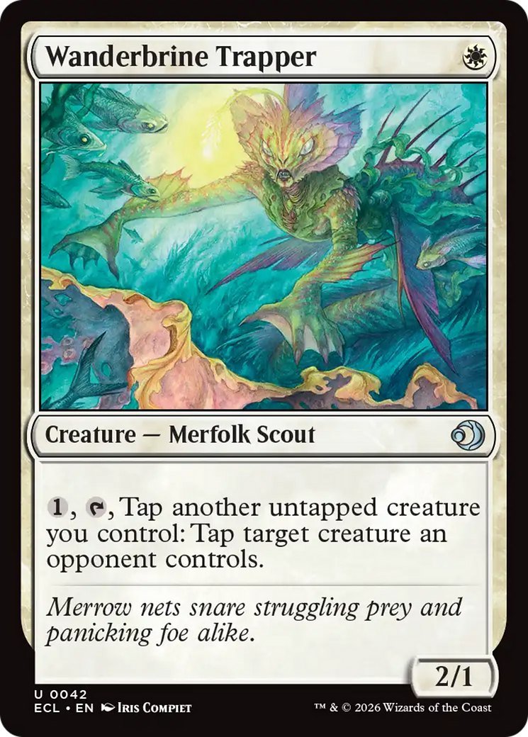 Wanderbrine Trapper - Uncommon Creature — Merfolk Scout card from Lorwyn Eclipsed