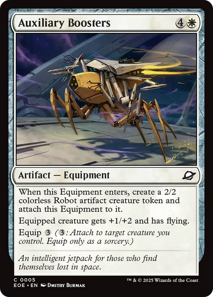 Auxiliary Boosters - Common Artifact — Equipment card from Edge of Eternities