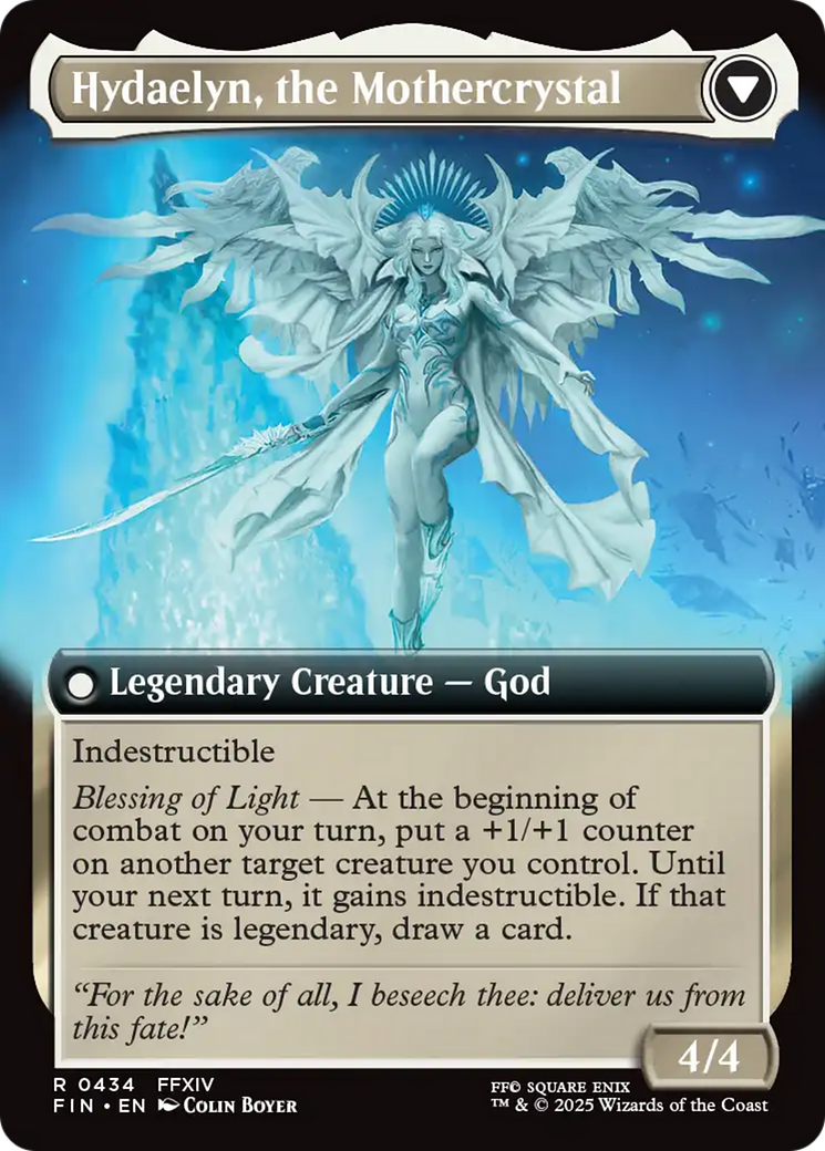 Back face of Venat, Heart of Hydaelyn // Hydaelyn, the Mothercrystal - Legendary Creature — Elder Wizard card