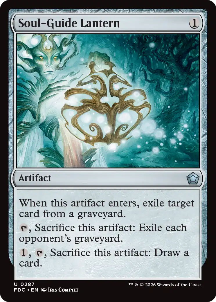 Soul-Guide Lantern - Uncommon Artifact card from Foundations Commander