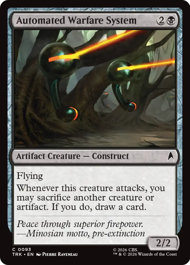 Automated Warfare System - Common Artifact Creature — Construct card from Star Trek