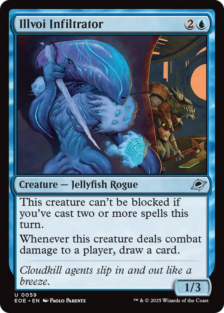 Illvoi Infiltrator - Uncommon Creature — Jellyfish Rogue card from Edge of Eternities