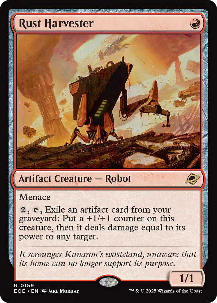 Rust Harvester - Rare Artifact Creature — Robot card from Edge of Eternities