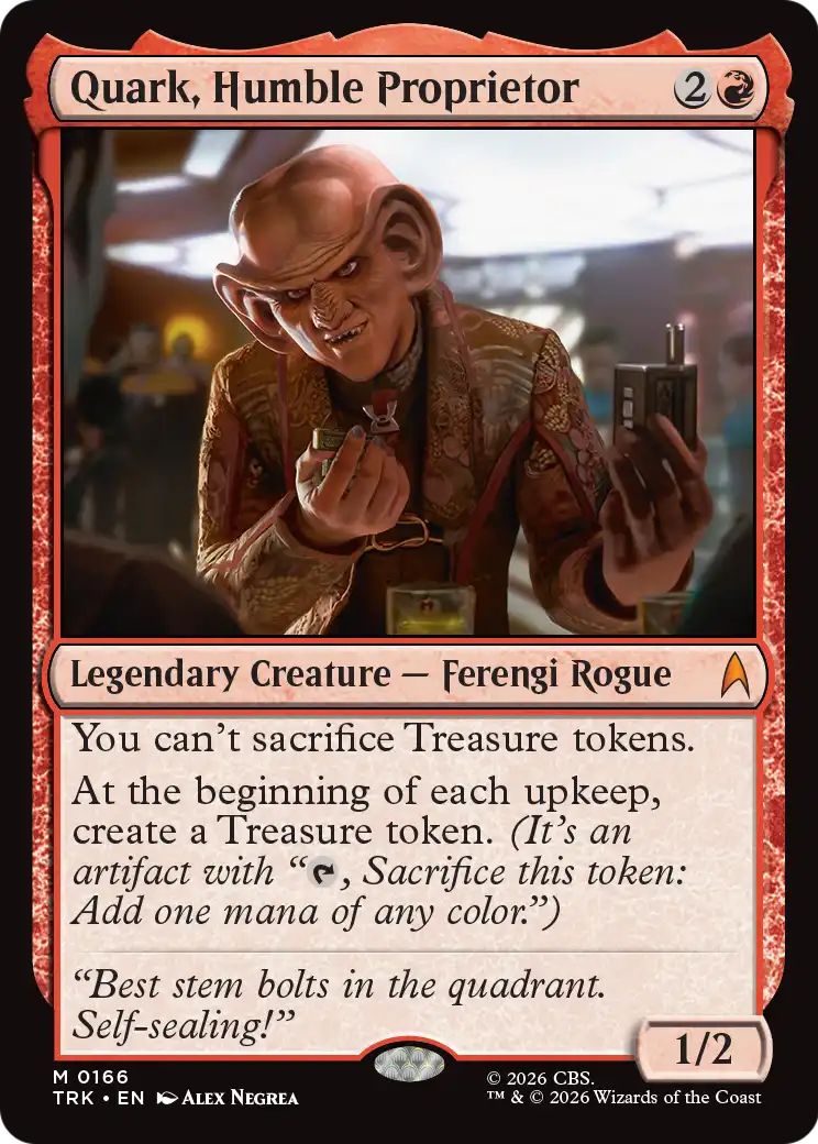 Quark, Humble Proprietor - Mythic Legendary Creature — Ferengi Rogue card from Star Trek