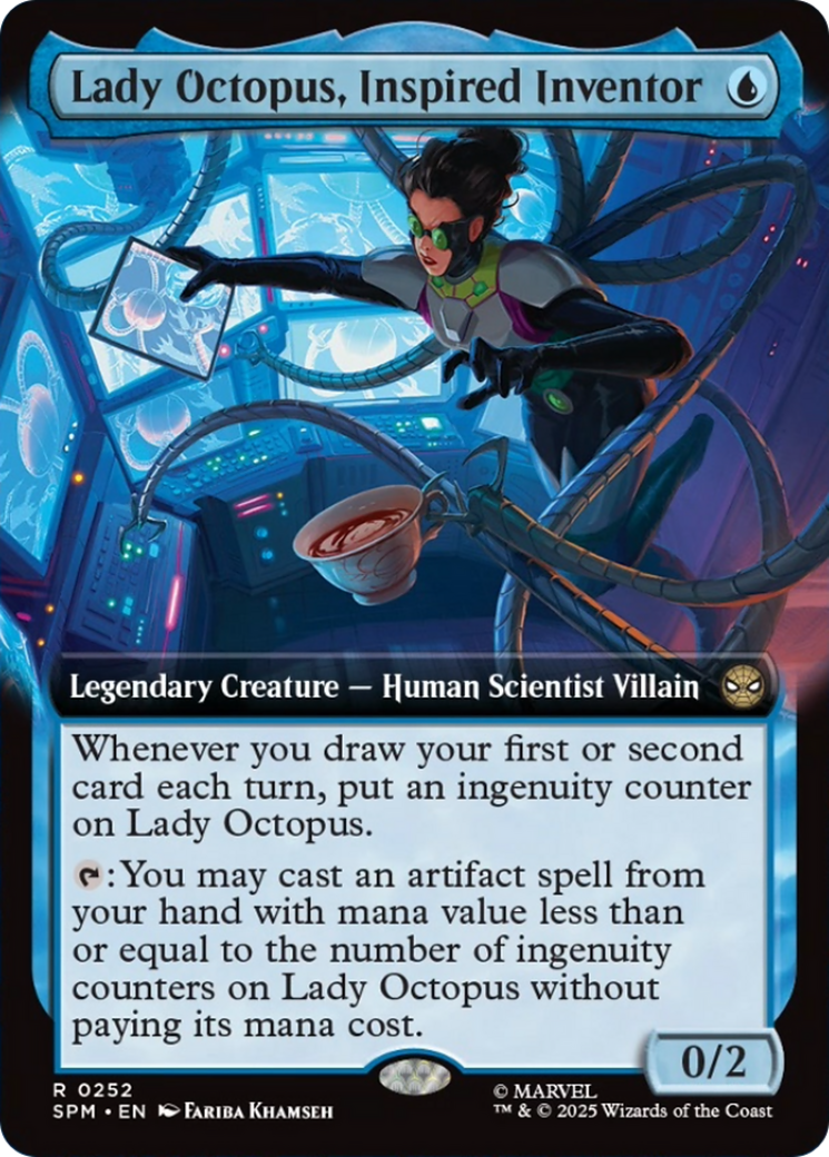 Lady Octopus, Inspired Inventor - Rare Legendary Creature — Human Scientist Villain card from Marvel's Spider-Man