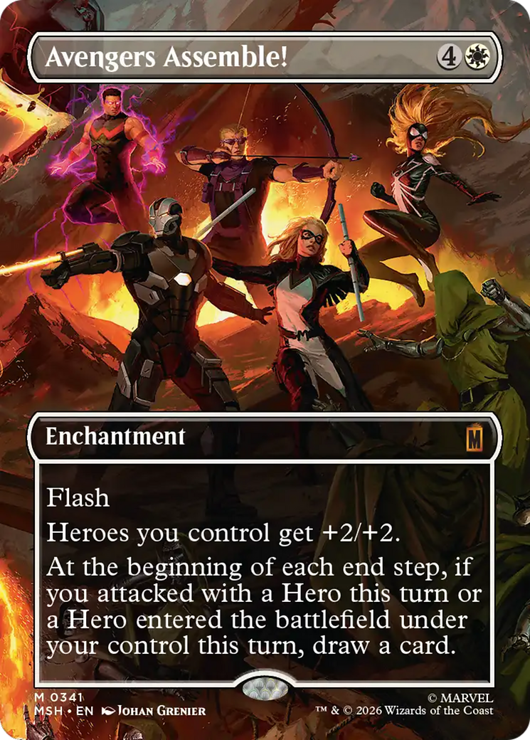 Avengers Assemble! - Mythic Enchantment card from Marvel Super Heroes