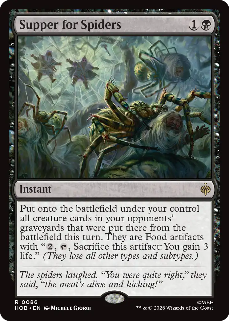 Supper for Spiders - Rare Instant card from The Hobbit
