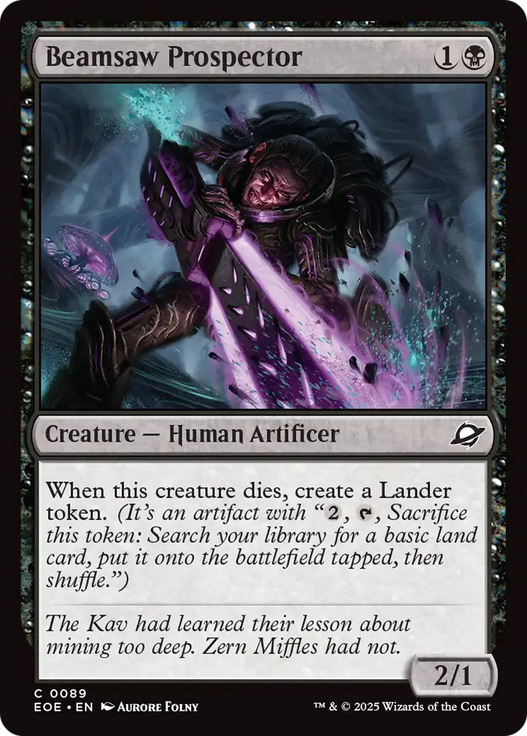 Beamsaw Prospector - Common Creature — Human Artificer card from Edge of Eternities