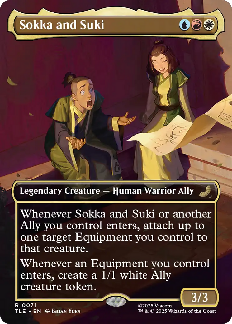 Sokka and Suki - Rare Legendary Creature — Human Warrior Ally card from Avatar: The Last Airbender Eternal