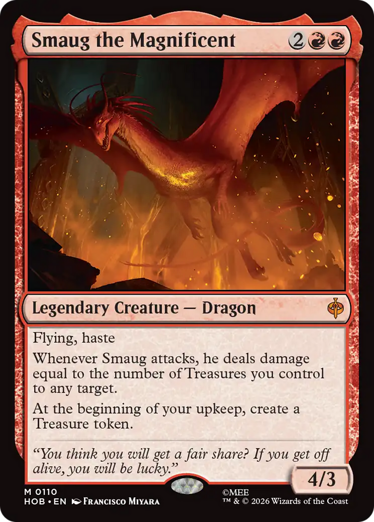 Smaug the Magnificent - Mythic Legendary Creature — Dragon card from The Hobbit