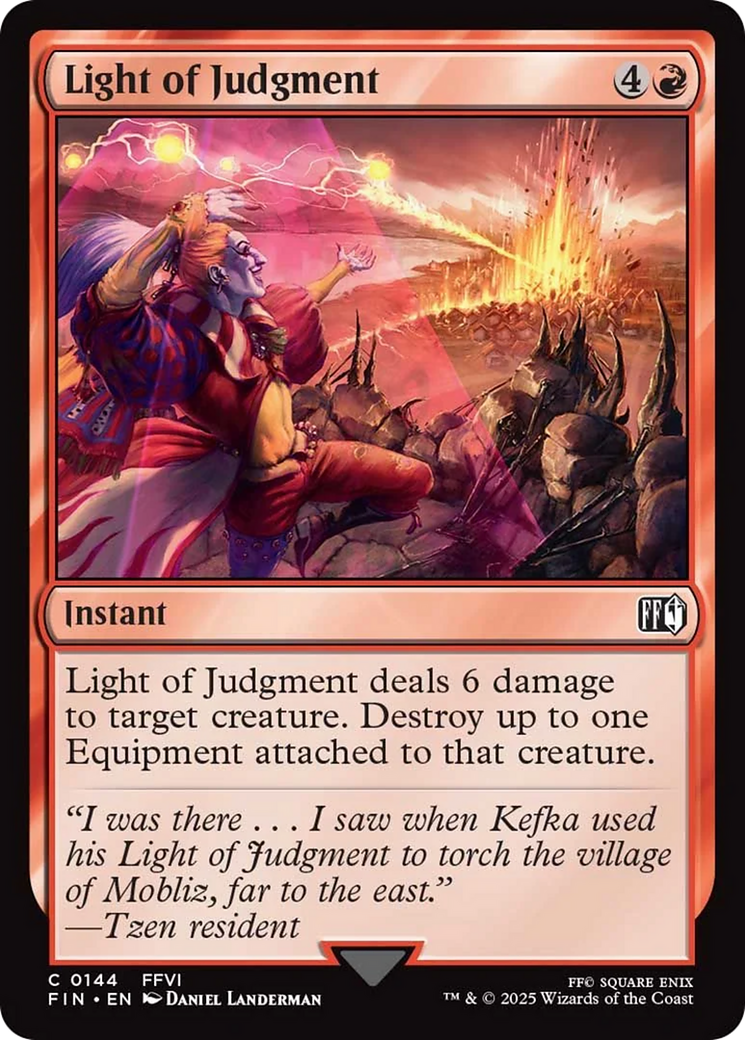 Light of Judgment - Common Instant card from Final Fantasy