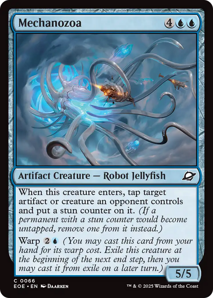 Mechanozoa - Common Artifact Creature — Robot Jellyfish card from Edge of Eternities