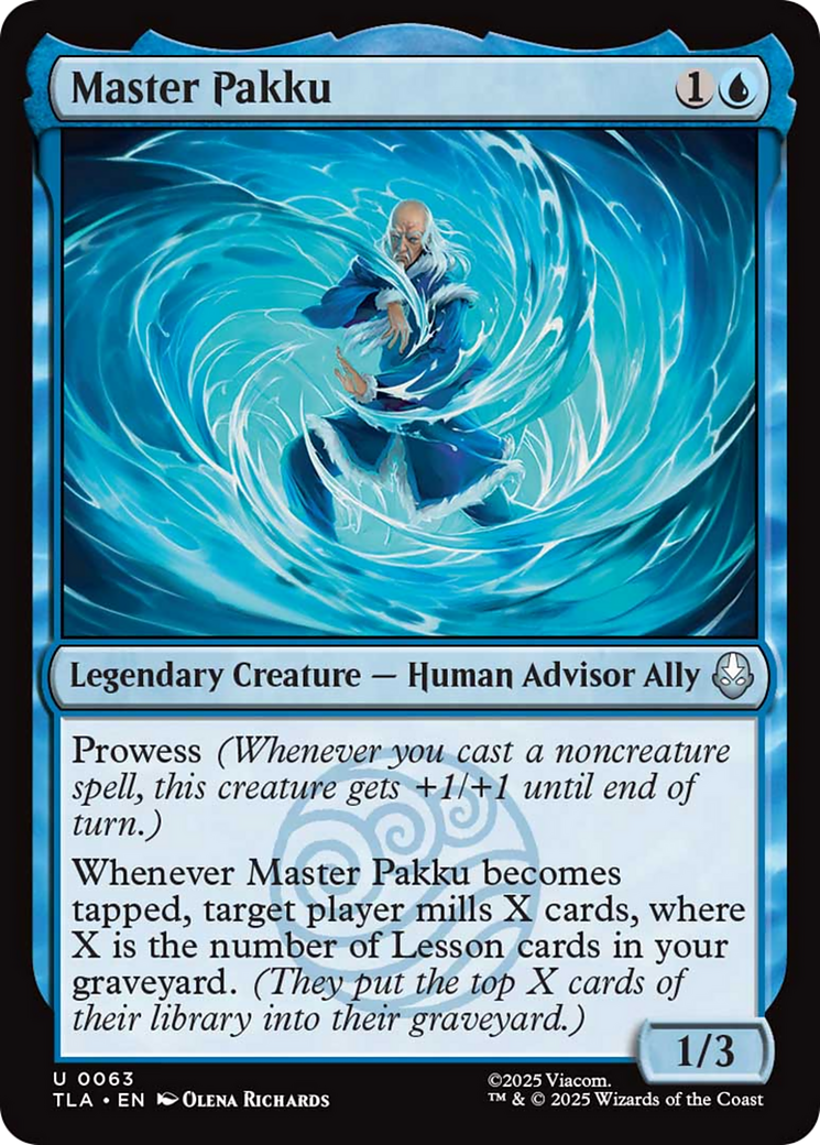 Master Pakku - Uncommon Legendary Creature — Human Advisor Ally card from Avatar: The Last Airbender
