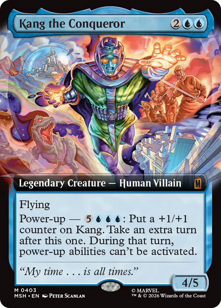 Kang the Conqueror - Mythic Legendary Creature — Human Villain card from Marvel Super Heroes