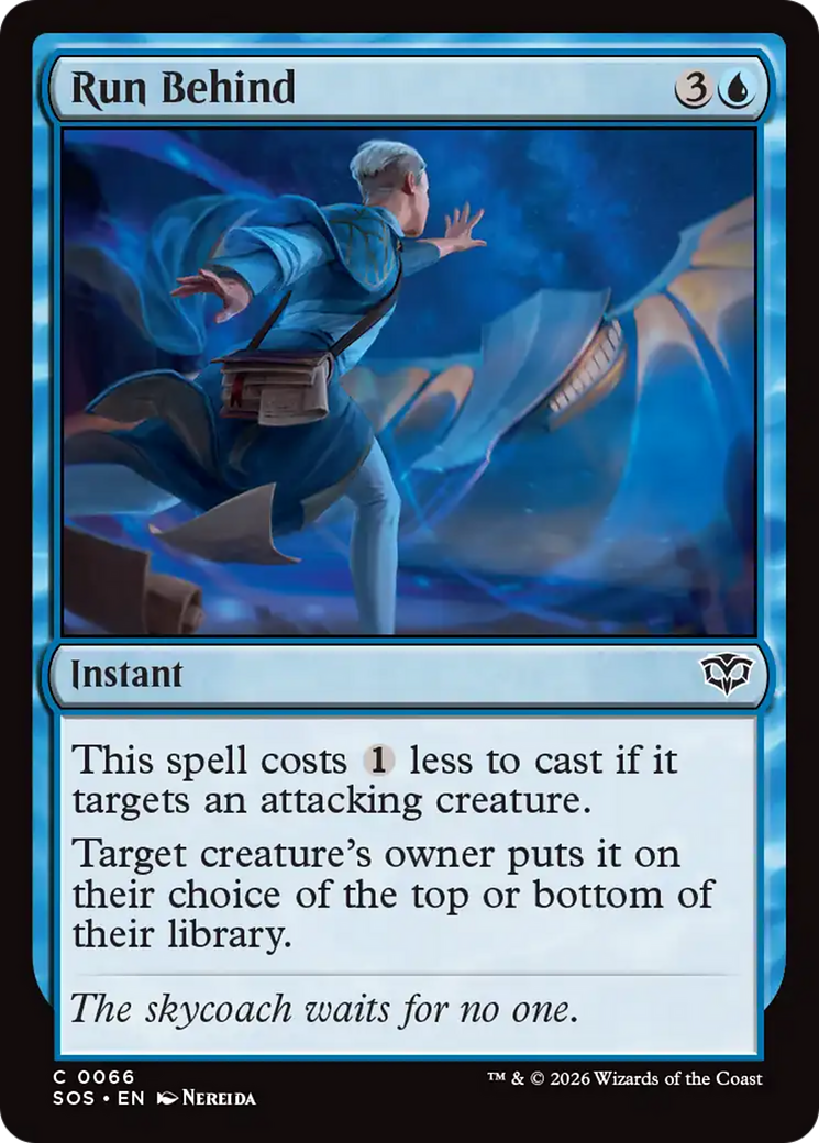 Run Behind - Common Instant card from Secrets of Strixhaven
