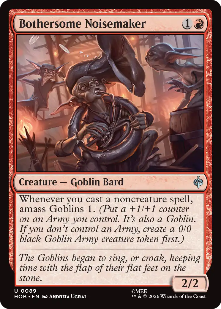 Bothersome Noisemaker - Uncommon Creature — Goblin Bard card from The Hobbit