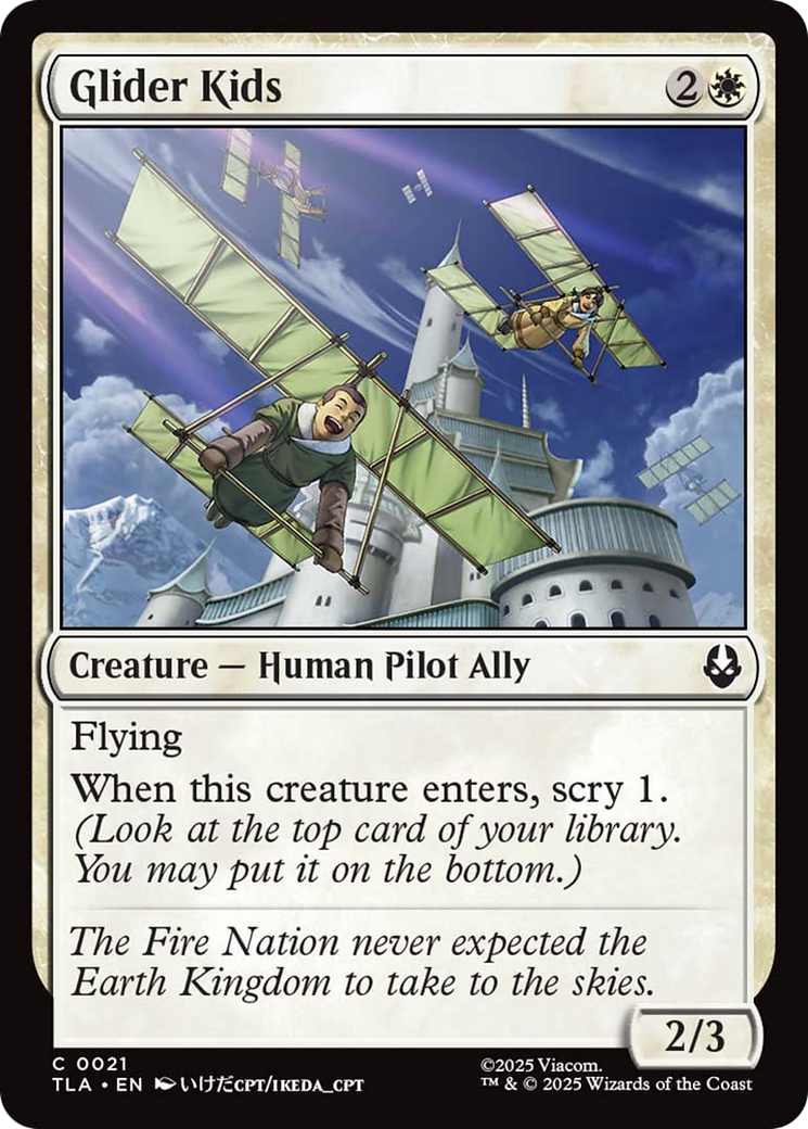 Glider Kids - Common Creature — Human Pilot Ally card from Avatar: The Last Airbender