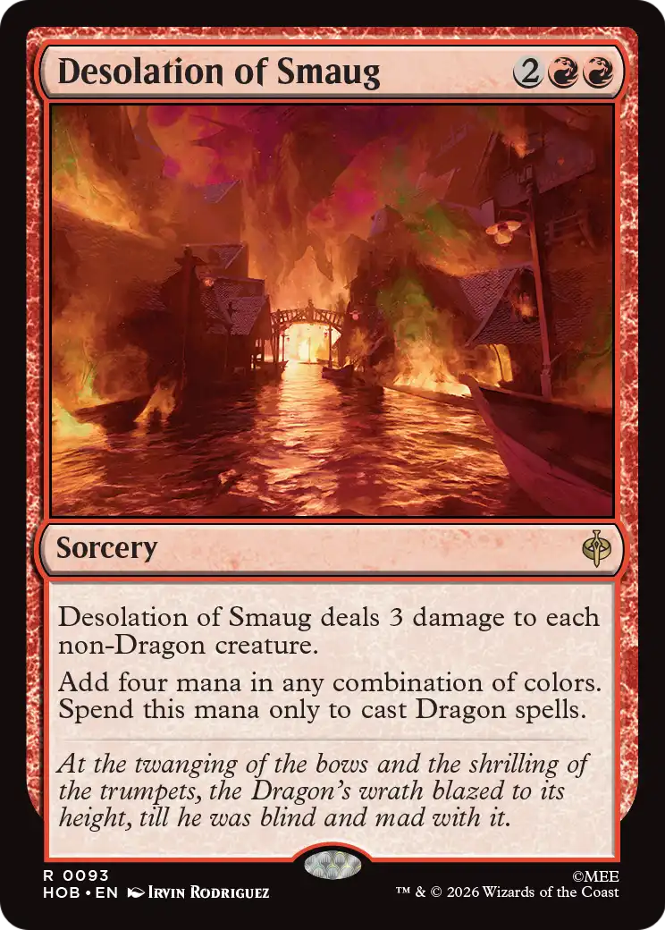 Desolation of Smaug - Rare Sorcery card from The Hobbit