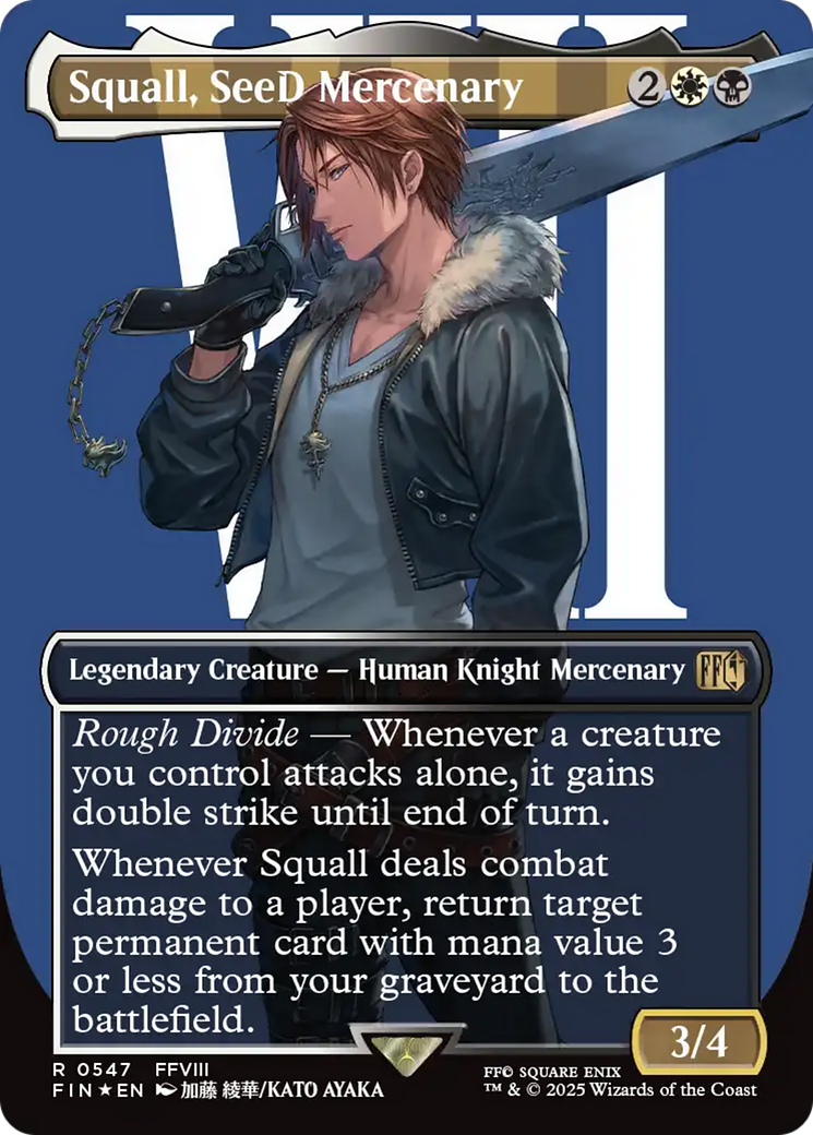 Squall, SeeD Mercenary - Rare Legendary Creature — Human Knight Mercenary card from Final Fantasy
