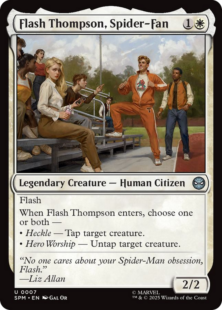 Flash Thompson, Spider-Fan - Uncommon Legendary Creature — Human Citizen card from Marvel's Spider-Man