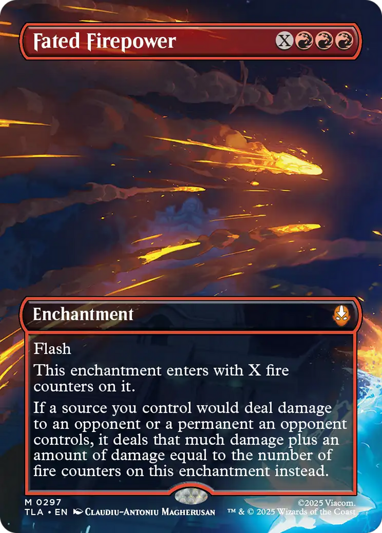 Fated Firepower - Mythic Enchantment card from Avatar: The Last Airbender