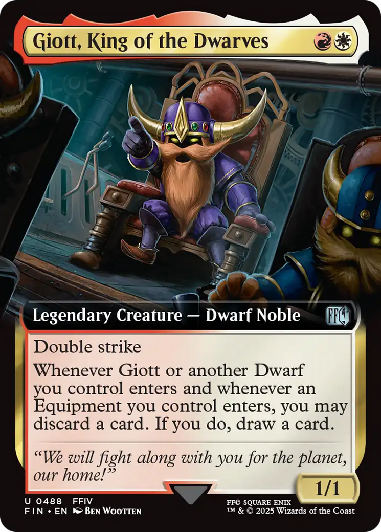 Giott, King of the Dwarves - Uncommon Legendary Creature — Dwarf Noble card from Final Fantasy