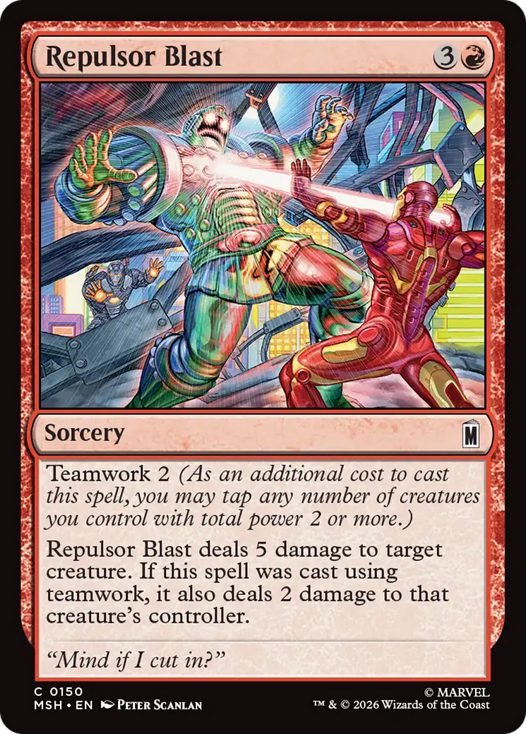 Repulsor Blast - Common Sorcery card from Marvel Super Heroes