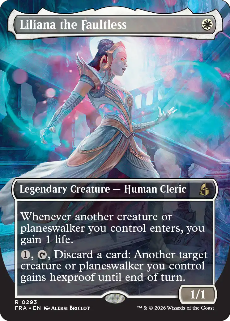 Liliana the Faultless - Rare Legendary Creature — Human Cleric card from Reality Fracture