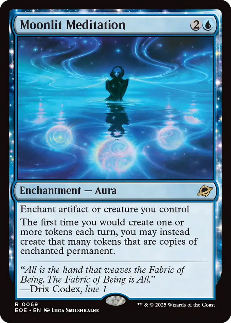 Moonlit Meditation - Rare Enchantment — Aura card from Edge of Eternities