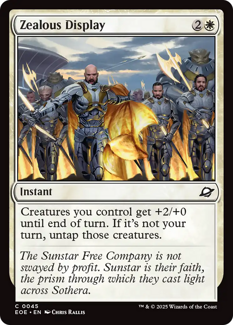 Zealous Display - Common Instant card from Edge of Eternities