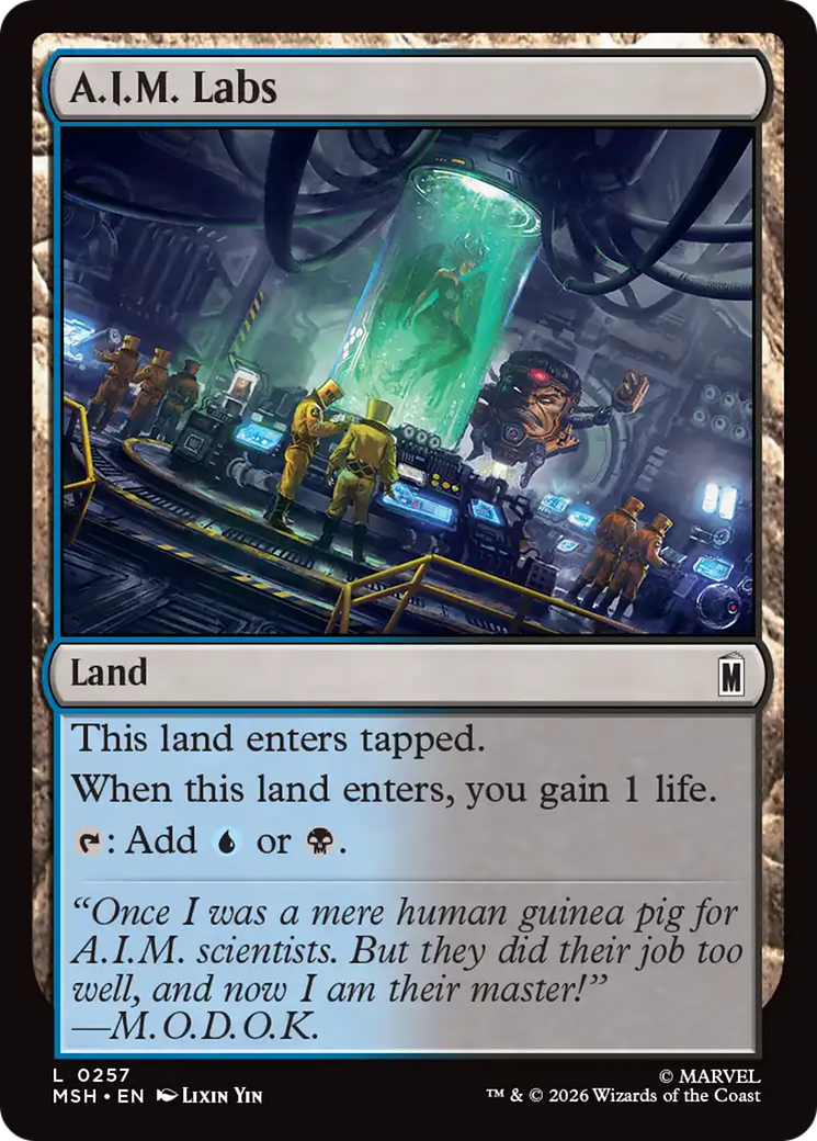 A.I.M. Labs - Common Land card from Marvel Super Heroes