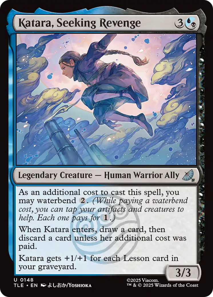 Katara, Seeking Revenge - Uncommon Legendary Creature — Human Warrior Ally card from Avatar: The Last Airbender Eternal