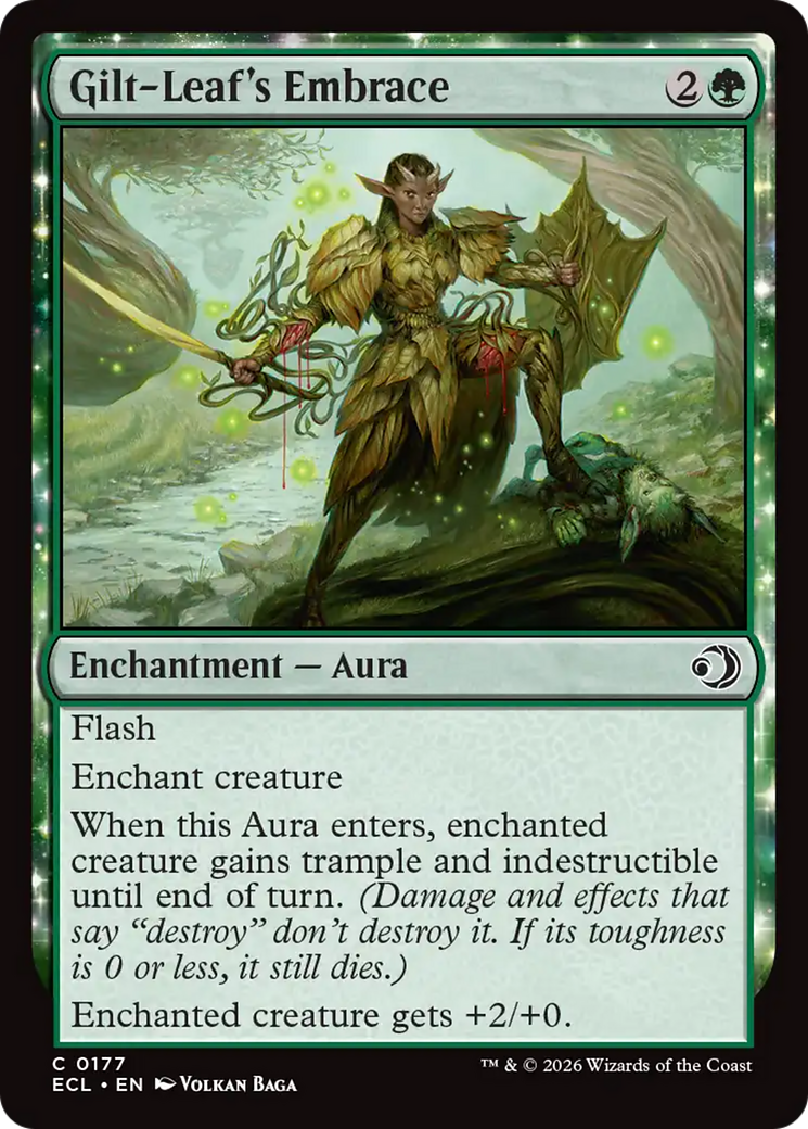 Gilt-Leaf's Embrace - Common Enchantment — Aura card from Lorwyn Eclipsed