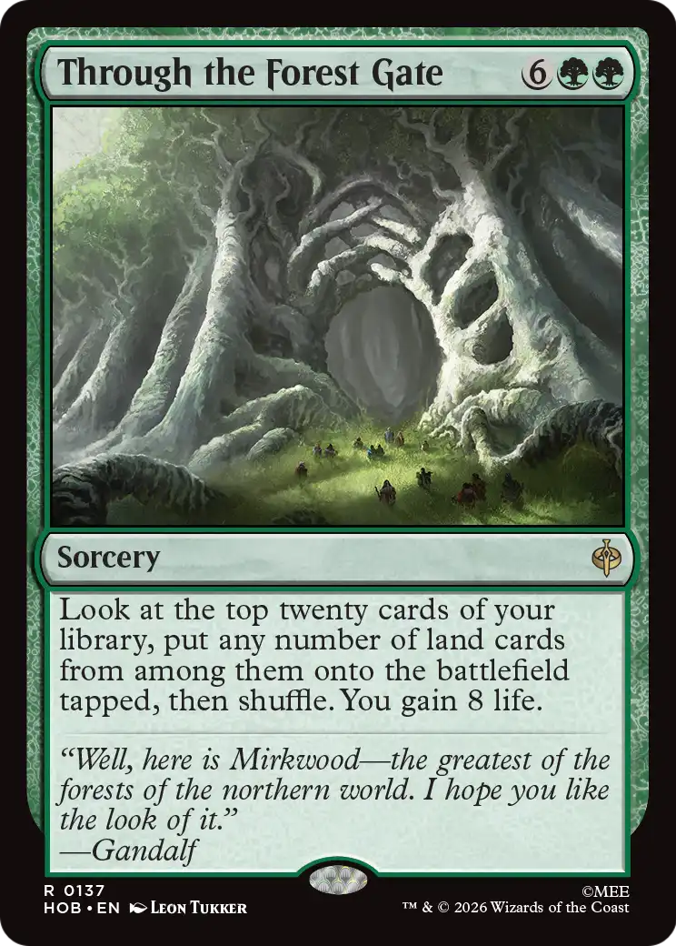 Through the Forest Gate - Rare Sorcery card from The Hobbit