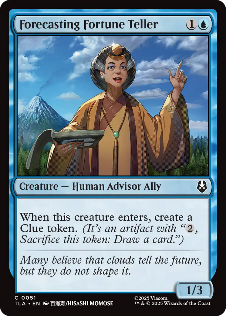 Forecasting Fortune Teller - Common Creature — Human Advisor Ally card from Avatar: The Last Airbender