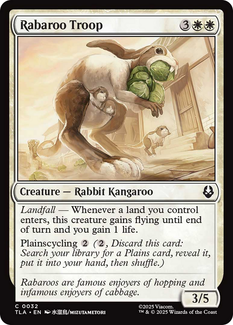 Rabaroo Troop - Common Creature — Rabbit Kangaroo card from Avatar: The Last Airbender