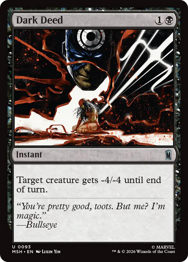 Dark Deed - Uncommon Instant card from Marvel Super Heroes