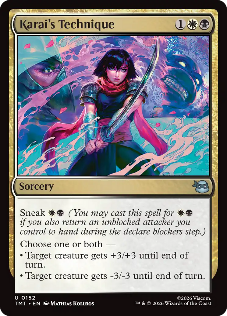 Karai's Technique - Uncommon Sorcery card from Teenage Mutant Ninja Turtles