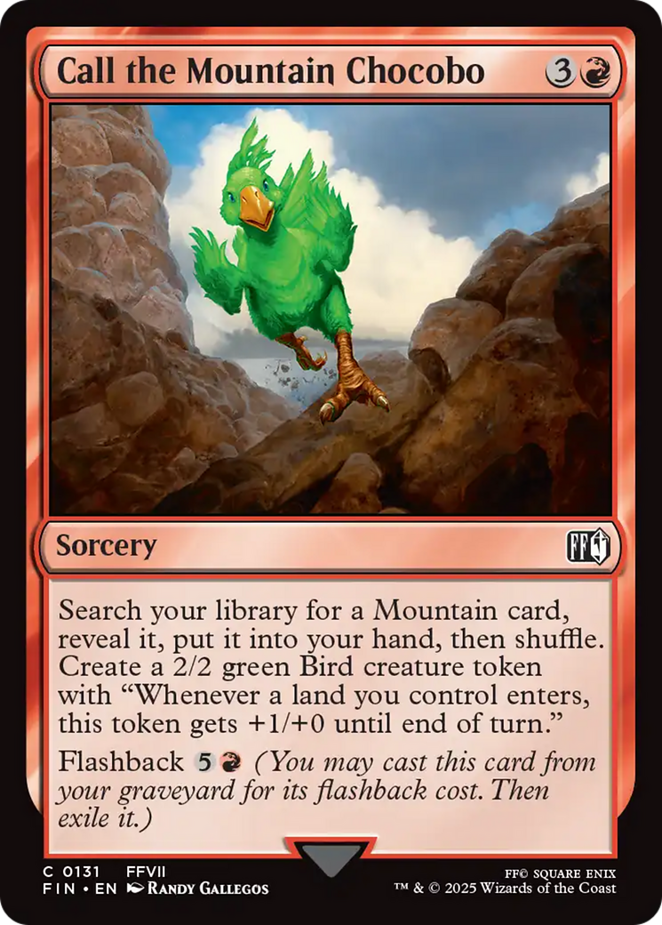 Call the Mountain Chocobo - Common Sorcery card from Final Fantasy