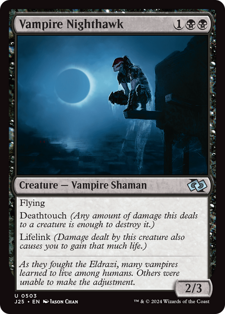 Vampire Nighthawk - Uncommon Creature — Vampire Shaman card from Foundations Jumpstart