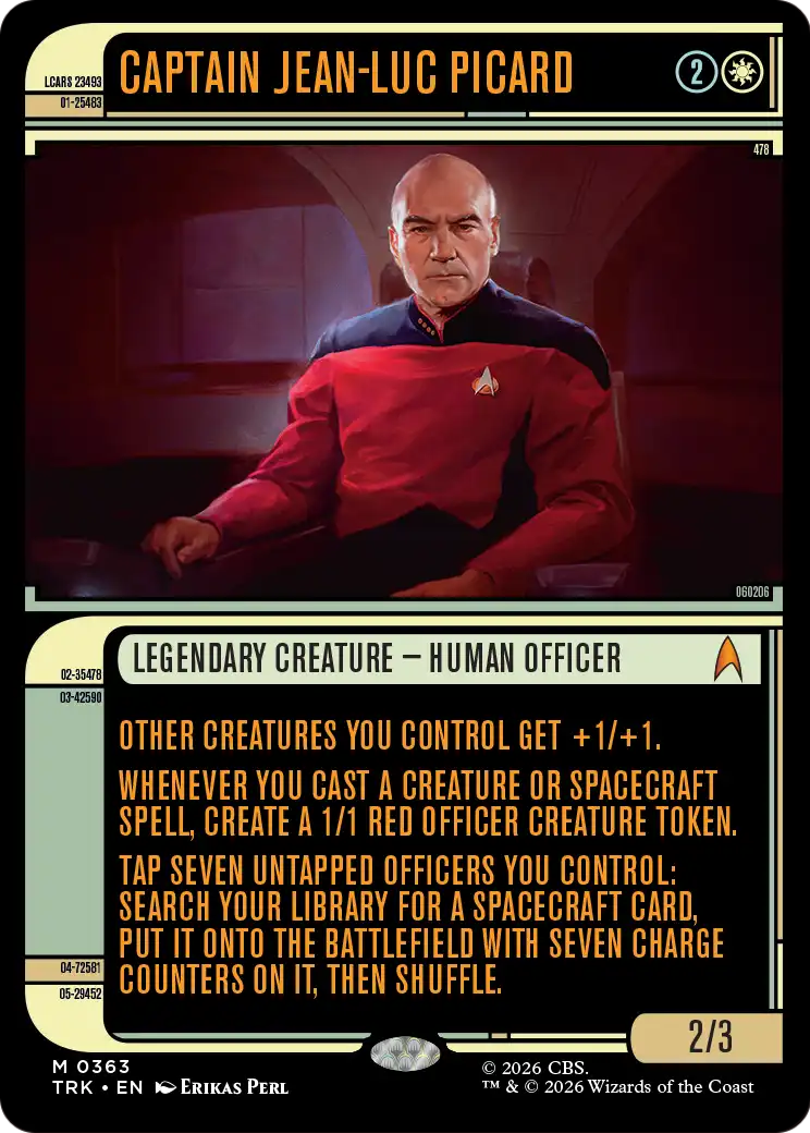 Captain Jean-Luc Picard - Mythic Legendary Creature — Human Officer card from Star Trek