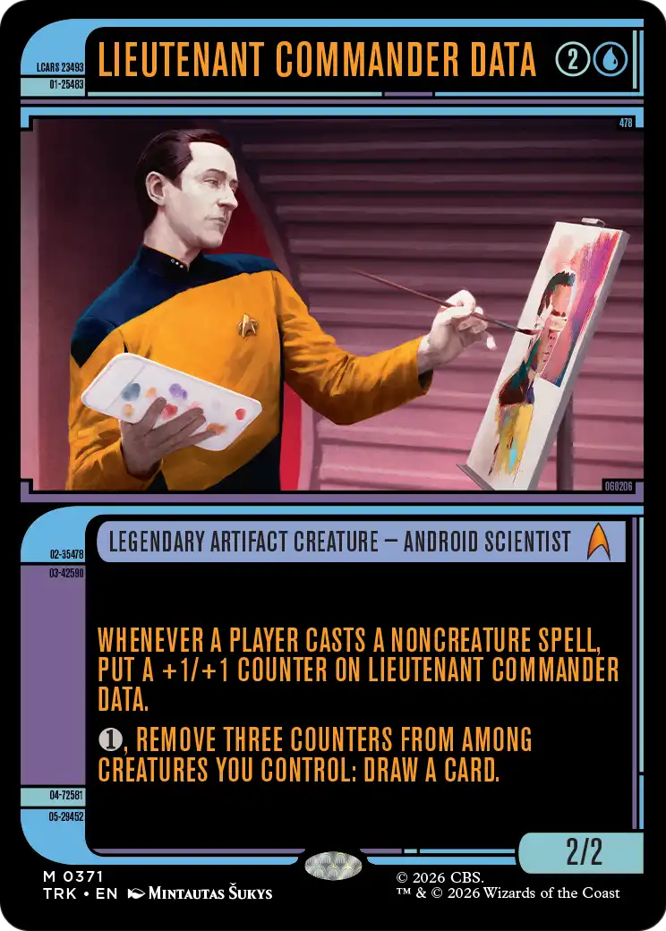 Lieutenant Commander Data - Mythic Legendary Artifact Creature — Android Scientist card from Star Trek