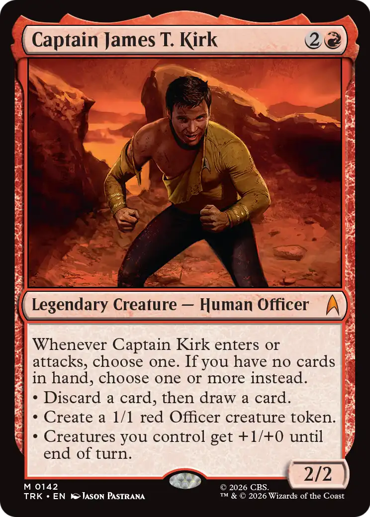 Captain James T. Kirk - Mythic Legendary Creature — Human Officer card from Star Trek